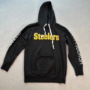 Pittsburgh Steelers Womens Black Graphic Hoodie Size S G-III 4Her NFL Football